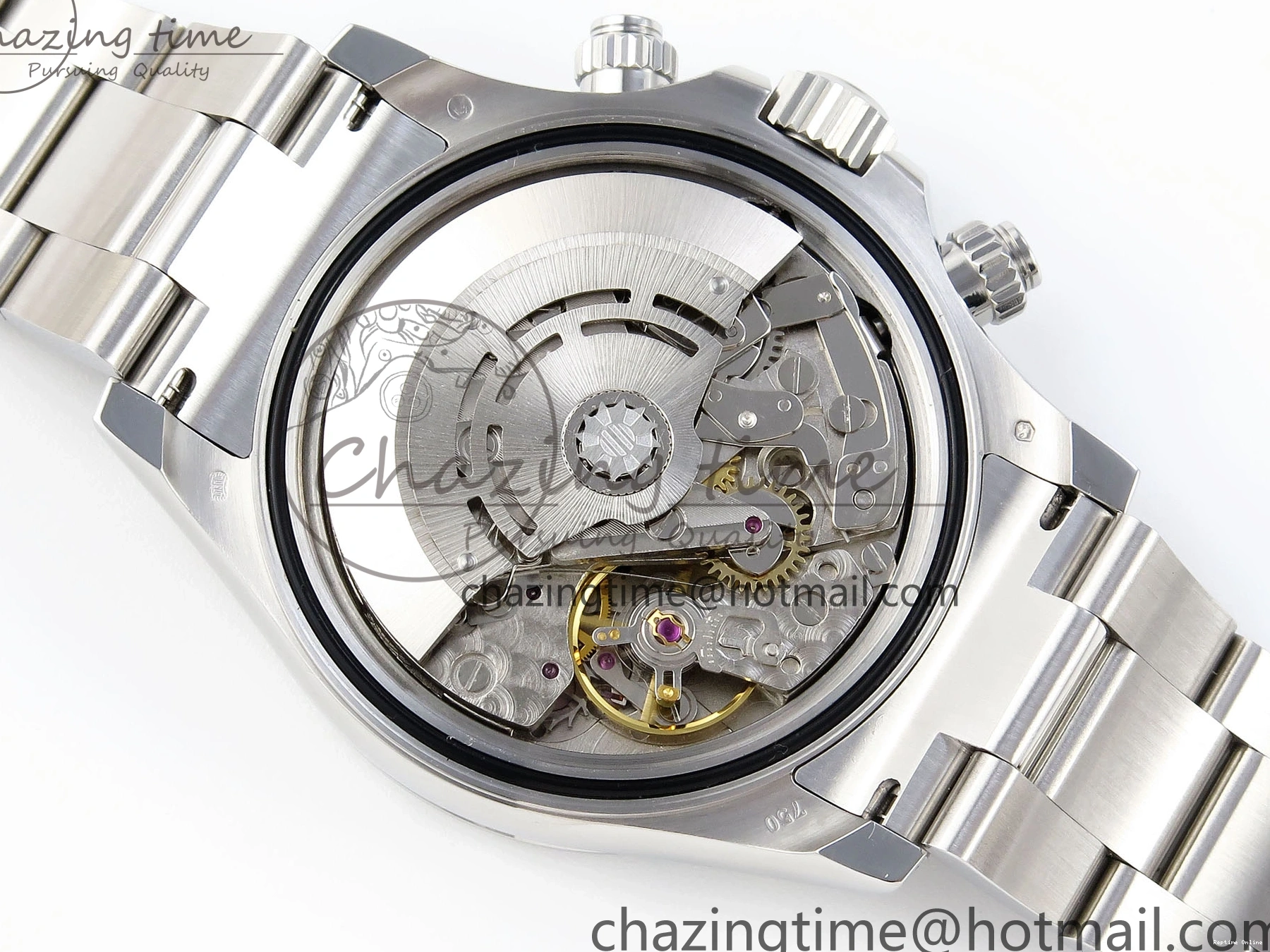 0213 DAYTONA 116509 SS OMF BEST EDITION GRAY BLACK DIAL ON SS BRACELET A7750 (SLIM MOVEMENT) Trendy 1805